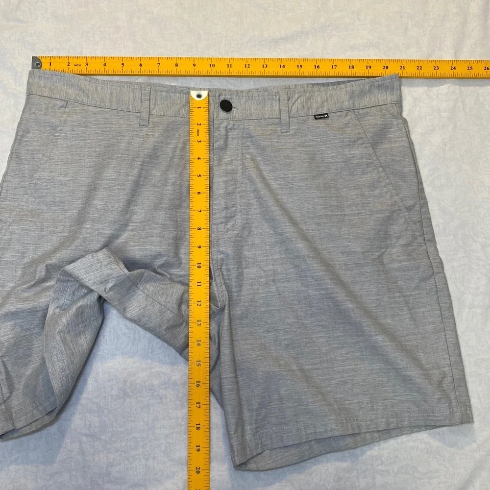 Hurley Dri-FIT Hybrid‎ Shorts Gray Heather Men's Size 40 Stretch Chino